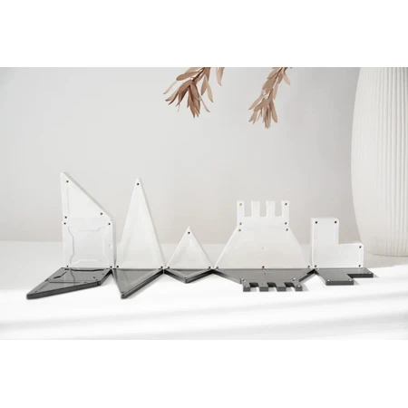 Magblox Magnetic Set - 92 bloques de construcción magnéticos Monocromo Blanco y Negro