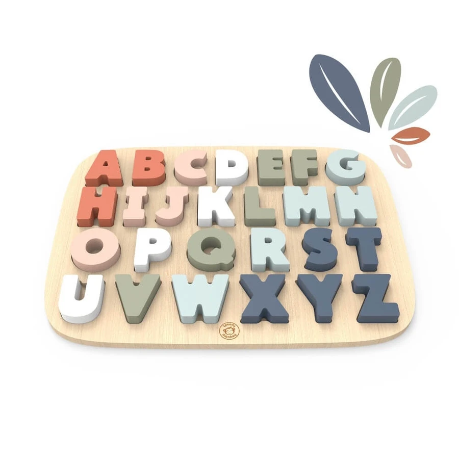Houten alfabetpuzzel, Speedy Monkey