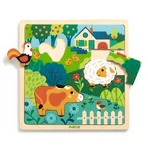 Puzzle de madera Animales de granja, Djeco