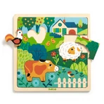 Puzzle de madera Animales de granja, Djeco