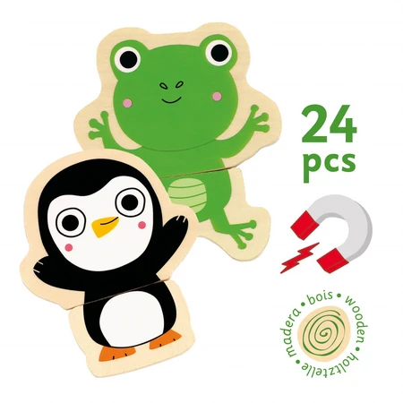 Djeco Magnetisches Spiel Tiere - freundlich