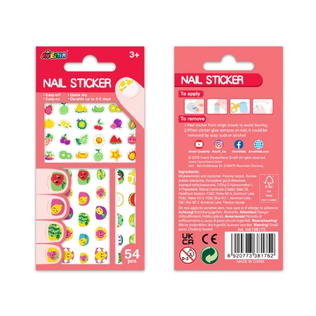 Glow in the dark nagelstickers - Fruit