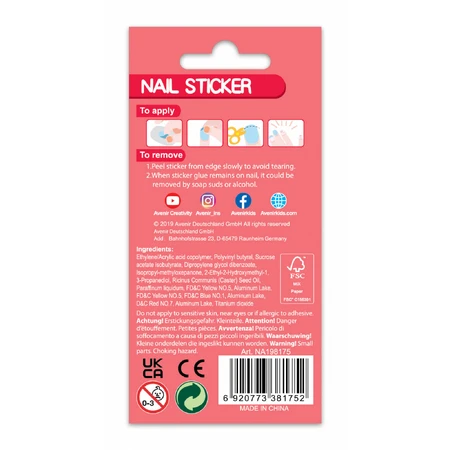 Glow in the dark nagelstickers - Fruit