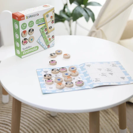 Jeu de logique en bois "Sudoku Animals" 16 pièces