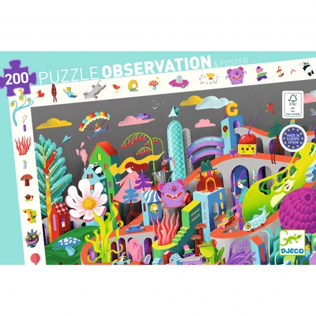 Observación de puzzles Locura en la ciudad, Djeco