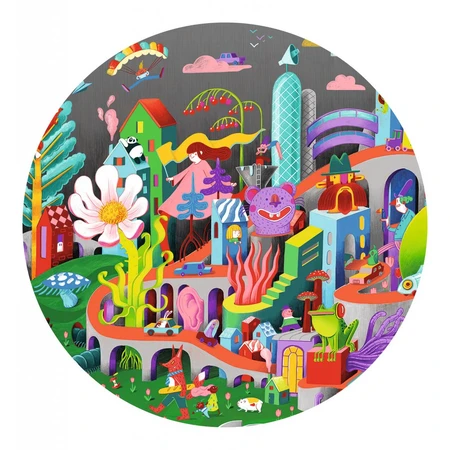 Observación de puzzles Locura en la ciudad, Djeco