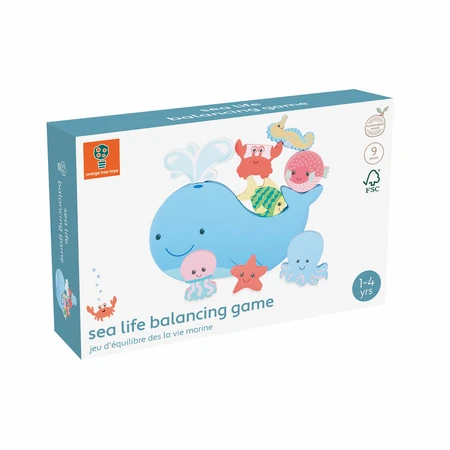 Drewniana gra na równowagę z morską fauną, Orange Tree Toys: ceny i cechy