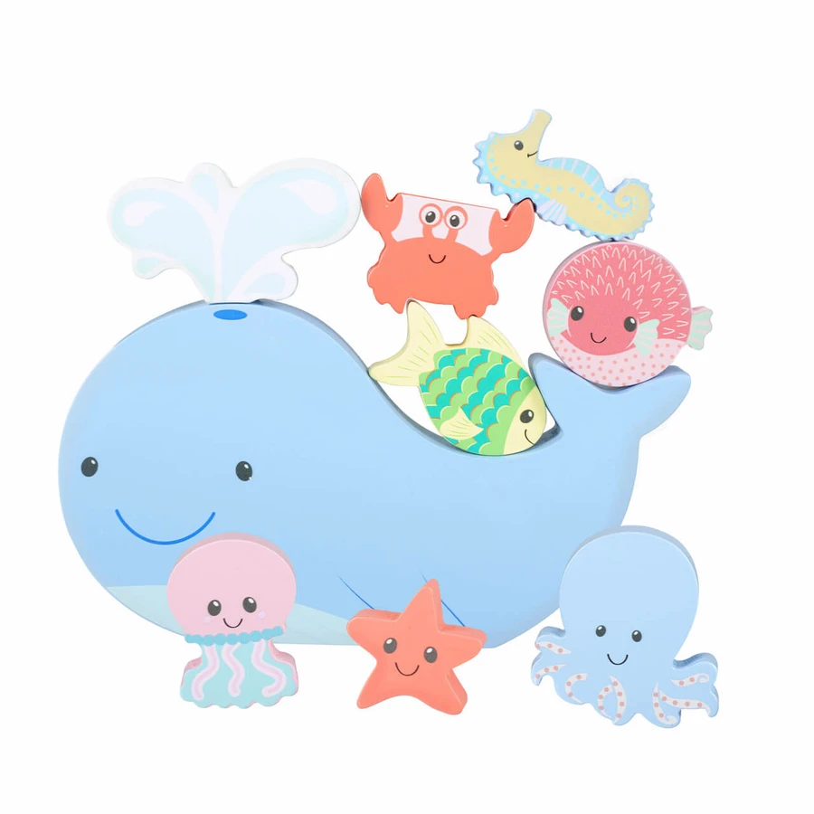 Drewniana gra na równowagę z morską fauną, Orange Tree Toys: ceny i cechy