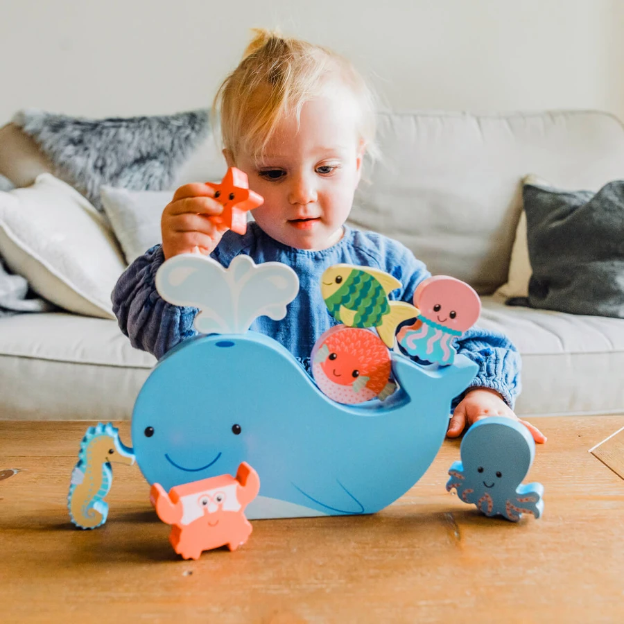 Drewniana gra na równowagę z morską fauną, Orange Tree Toys: ceny i cechy
