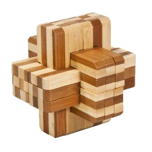 Logica spel IQ houten bamboe Blok kruis