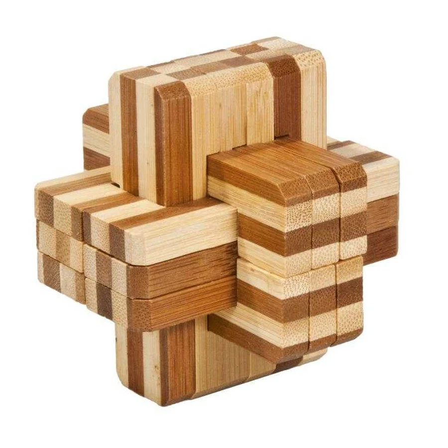 Logica spel IQ houten bamboe Blok kruis