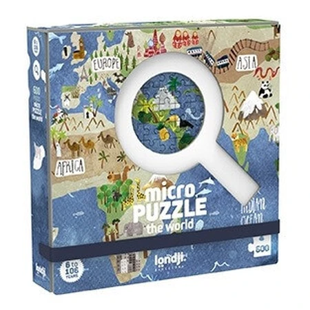 Micro puzzel Londji-600 stukjes, continent