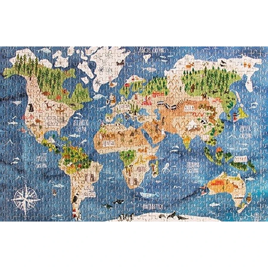 Micro puzzel Londji-600 stukjes, continent