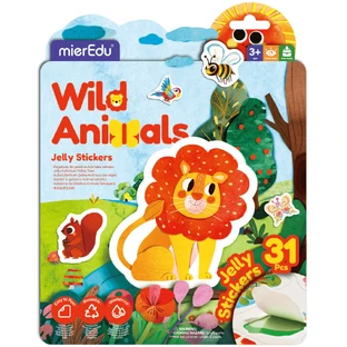 Creatieve set met herbruikbare zachte stickers - Wilde dieren