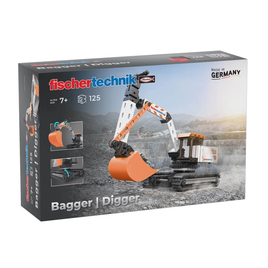 Kit STEM Excavator de asamblat si manevrat, Fischertechnik