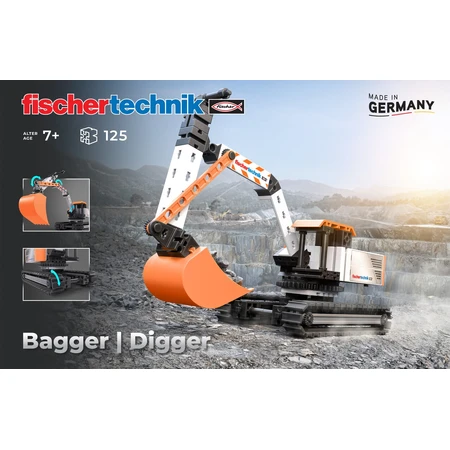Kit STEM Excavator de asamblat si manevrat, Fischertechnik