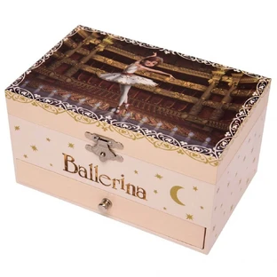 Rectangular music box with drawer "Ballerina"