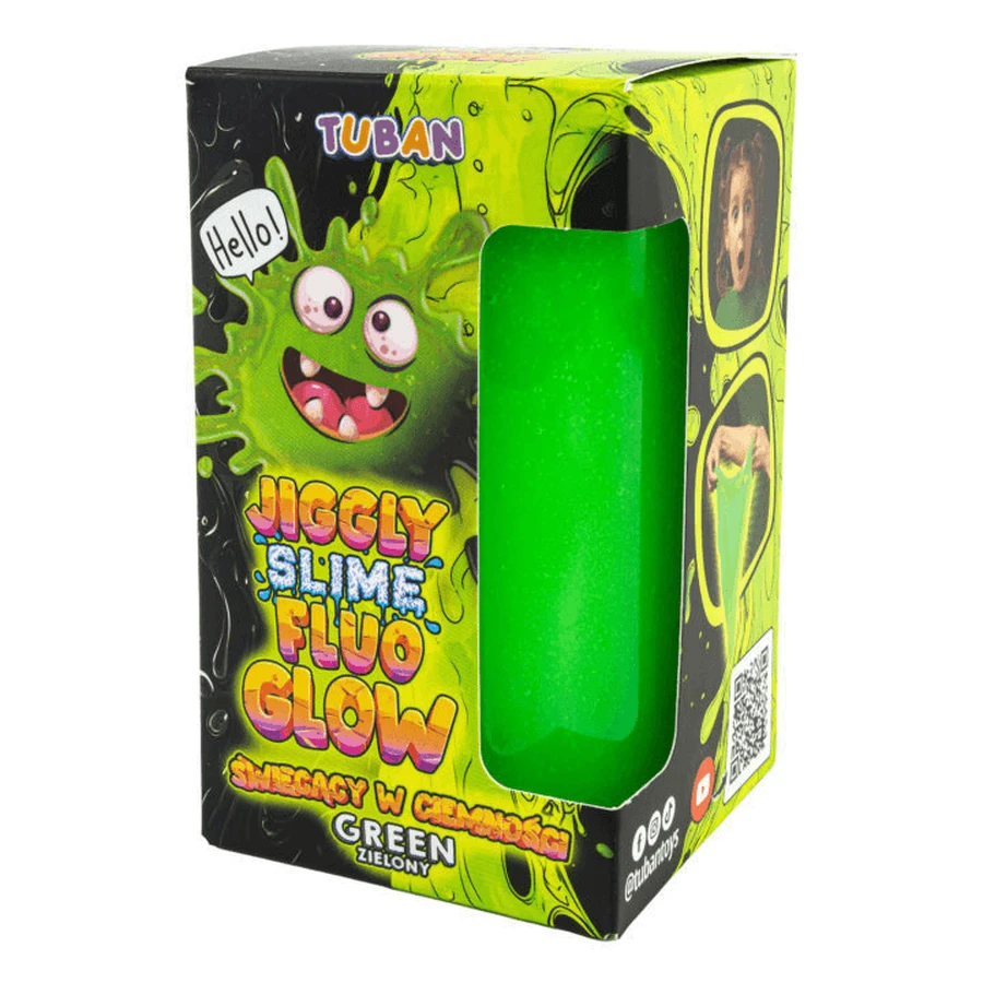 Set DIY Experiments JIGGLY SLIME SLIME FLUO GLOW JIGGLY SLIME FLUO GLOW - GREEN 430 g