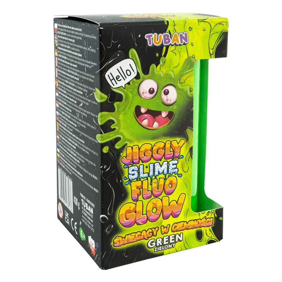 Set DIY Experiments JIGGLY SLIME SLIME FLUO GLOW JIGGLY SLIME FLUO GLOW - GREEN 430 g