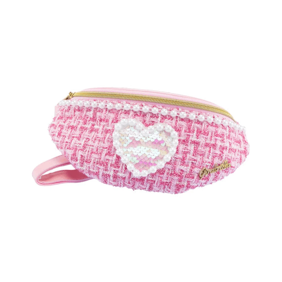 Tweed Girabrilla Tweed Handtas - tweed tas met omkeerbare pailletten