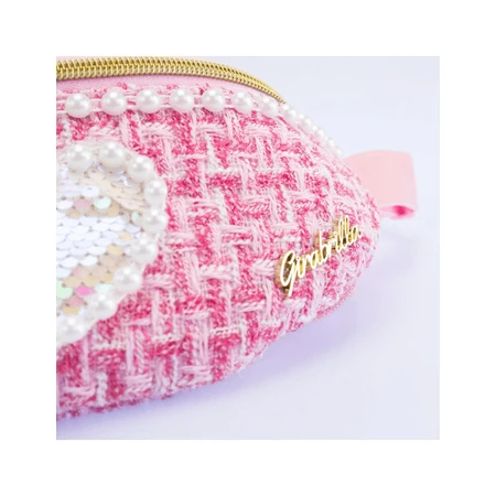 Tweed Girabrilla Tweed Handtas - tweed tas met omkeerbare pailletten