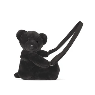 Teddy Bear - adorable crossbody bag, 30 cm, Black