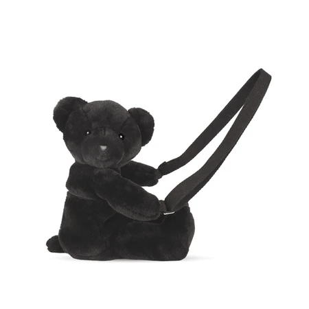 Teddy Bear - adorable crossbody bag, 30 cm, Black