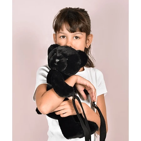 Teddy Bear - adorable crossbody bag, 30 cm, Black