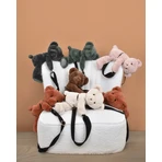 Teddy Bear - adorable crossbody bag, 30 cm, Black