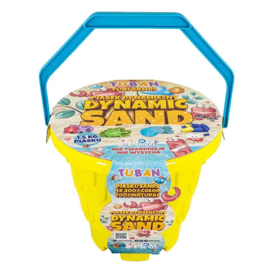 Jeu de sable sensoriel 5 couleurs avec accessoires - Plage