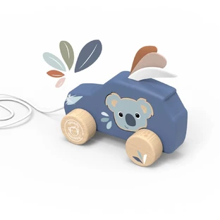 Speedy Monkey wooden pulling car