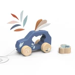 Speedy Monkey wooden pulling car
