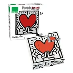 Puzzel 9 houten kubussen, Keith Haring