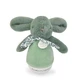 Veioza muzicala iepuras pufos, 16 cm, verde