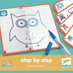 Draw step by step set Djeco, Symmetry