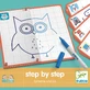 Draw step by step set Djeco, Symmetry