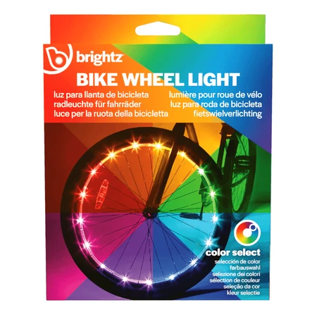 Decorative LED light for bicycle wheels, WheelBrightz