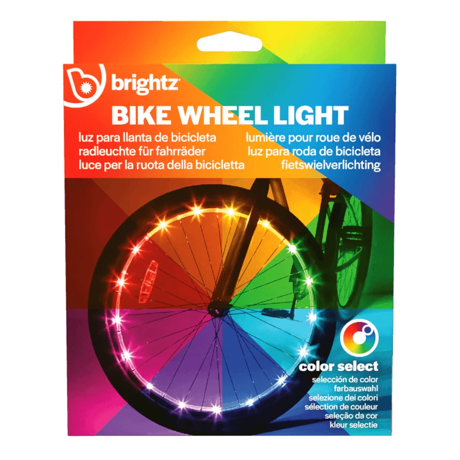 Decorative LED light for bicycle wheels, WheelBrightz