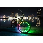 Decorative LED light for bicycle wheels, WheelBrightz