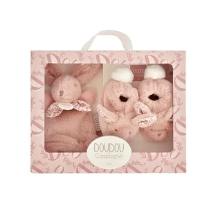 Coniglietto Doudou® - Set di giocattoli di peluche e coniglietto di peluche rosa