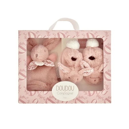 Coniglietto Doudou® - Set di giocattoli di peluche e coniglietto di peluche rosa