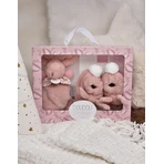 Coniglietto Doudou® - Set di giocattoli di peluche e coniglietto di peluche rosa