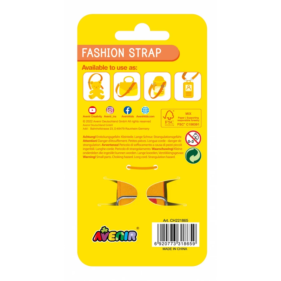 Adjustable fashion strap for accessories - Artistic crocodile