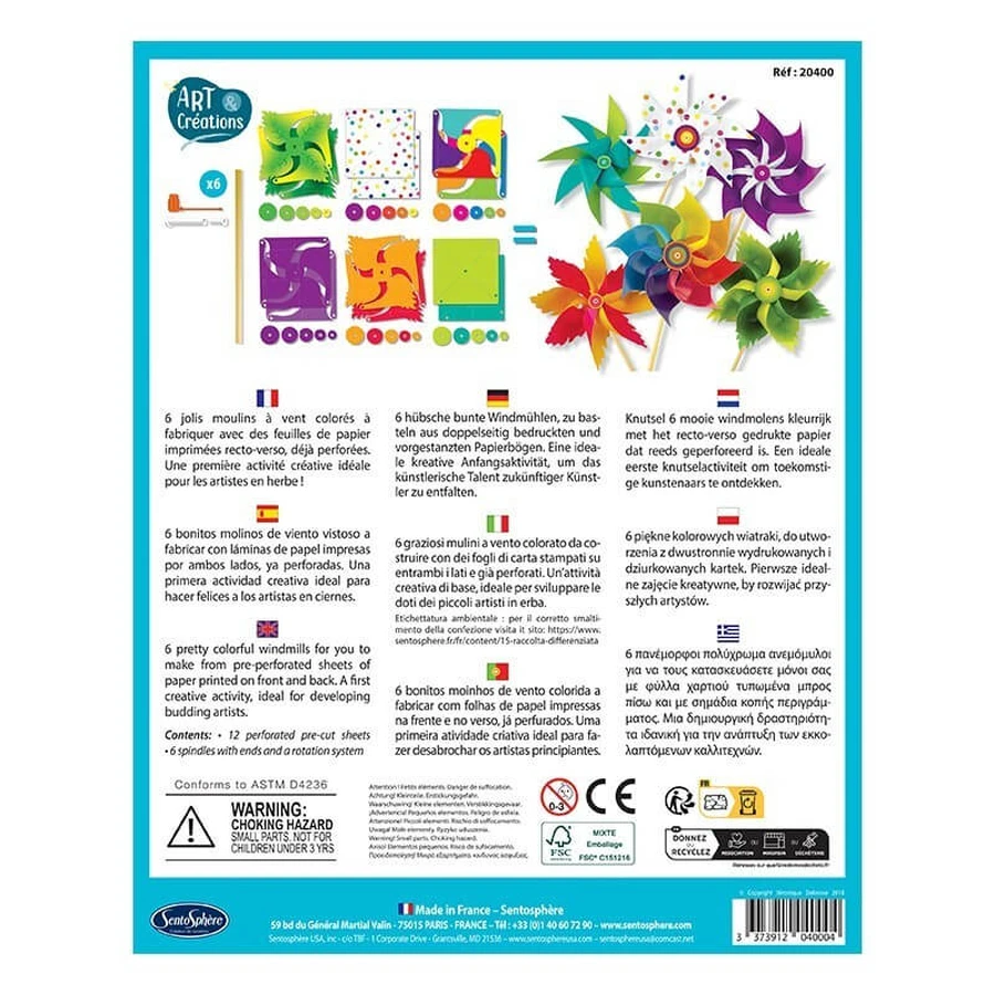 Kit creativo - 6 moros de viento bicolores - Sentosfera