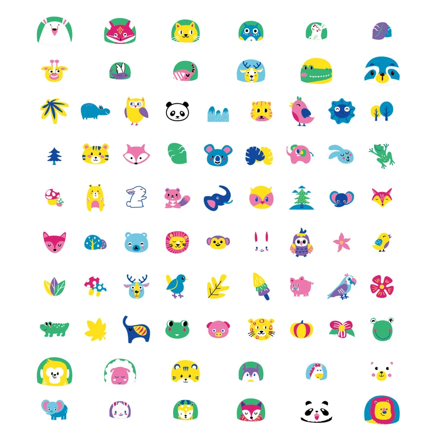 Pegatinas de uñas - Animales