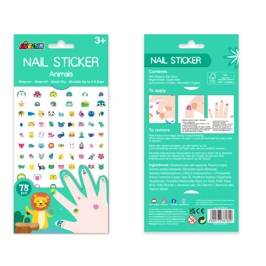 Pegatinas de uñas - Animales