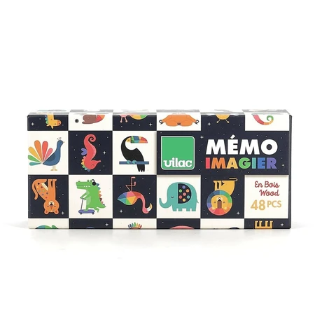 Houten memospel - regenboogdieren