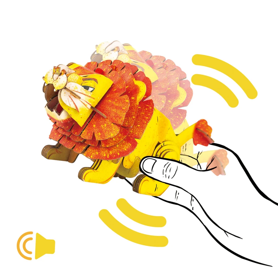 3D Sound Puzzle - Lion, Build 'n' Sound