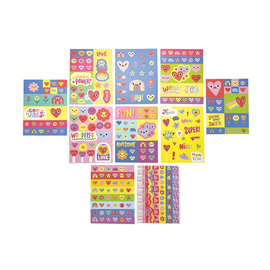 Stickiville Happy Hearts Aufkleber - 10 Seiten