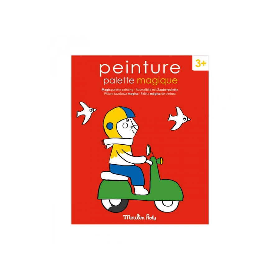 Pre-illustrated plates for painting Vehicles, Moulin Roty
